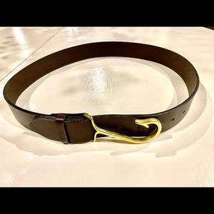 Vineyard Vines Fishhook Leather Belt